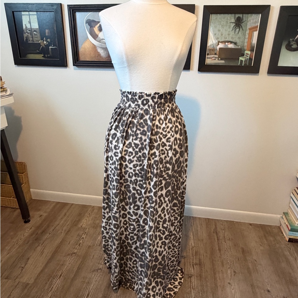 Sweet Lovely Leopard Print Maxi Skirt